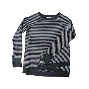 Danskin Black and White Sweatshirt with Ribbed Trim